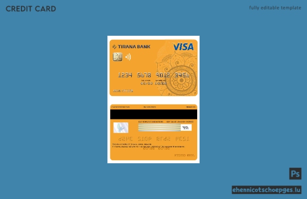 Beispielvorschau der Albanien Tirana Bank Visa-Karte